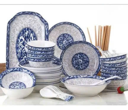 Bộ chén dĩa đũa muỗng b002