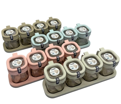 Bộ hũ gia vị nhựa 