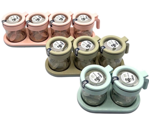 Bộ hũ gia vị nhựa Hiwa