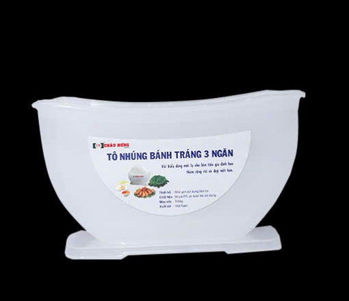 Tô nhúng bánh tráng 3 ngăn 